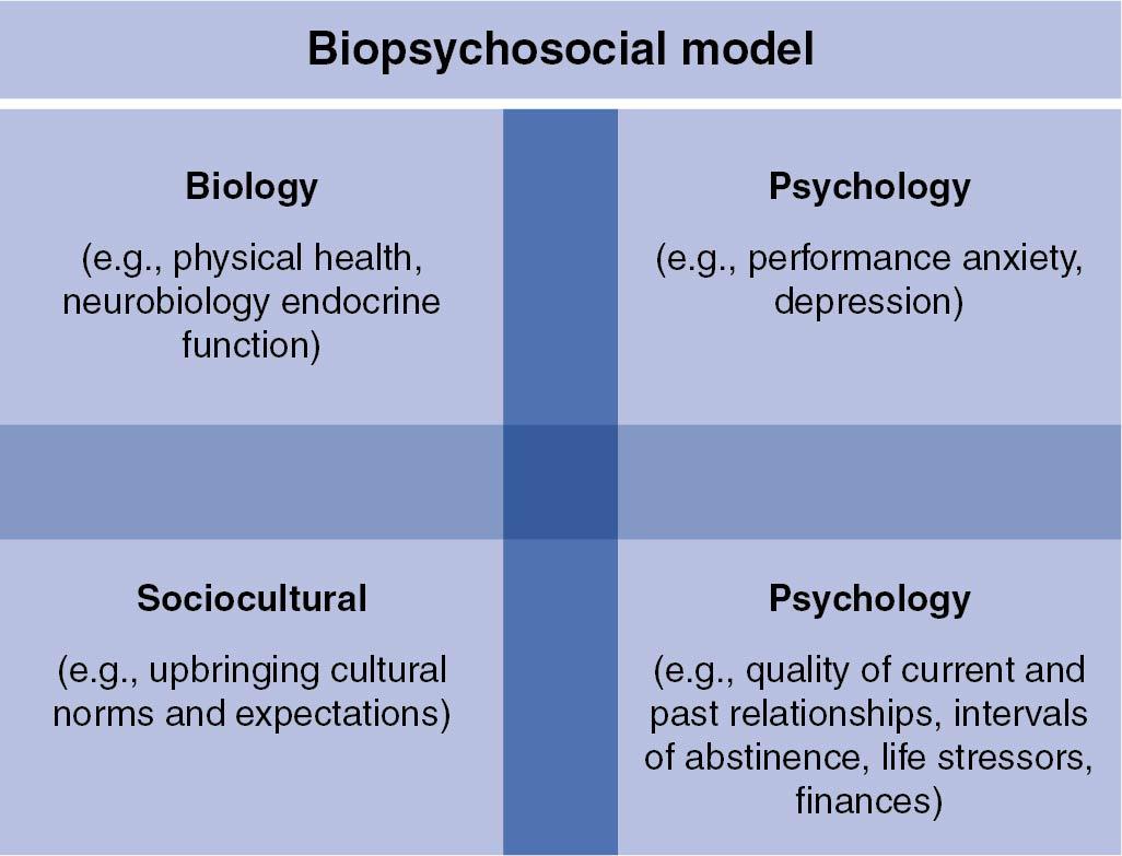 Fig. 9.5, Biopsychosocial model of female sexual function.