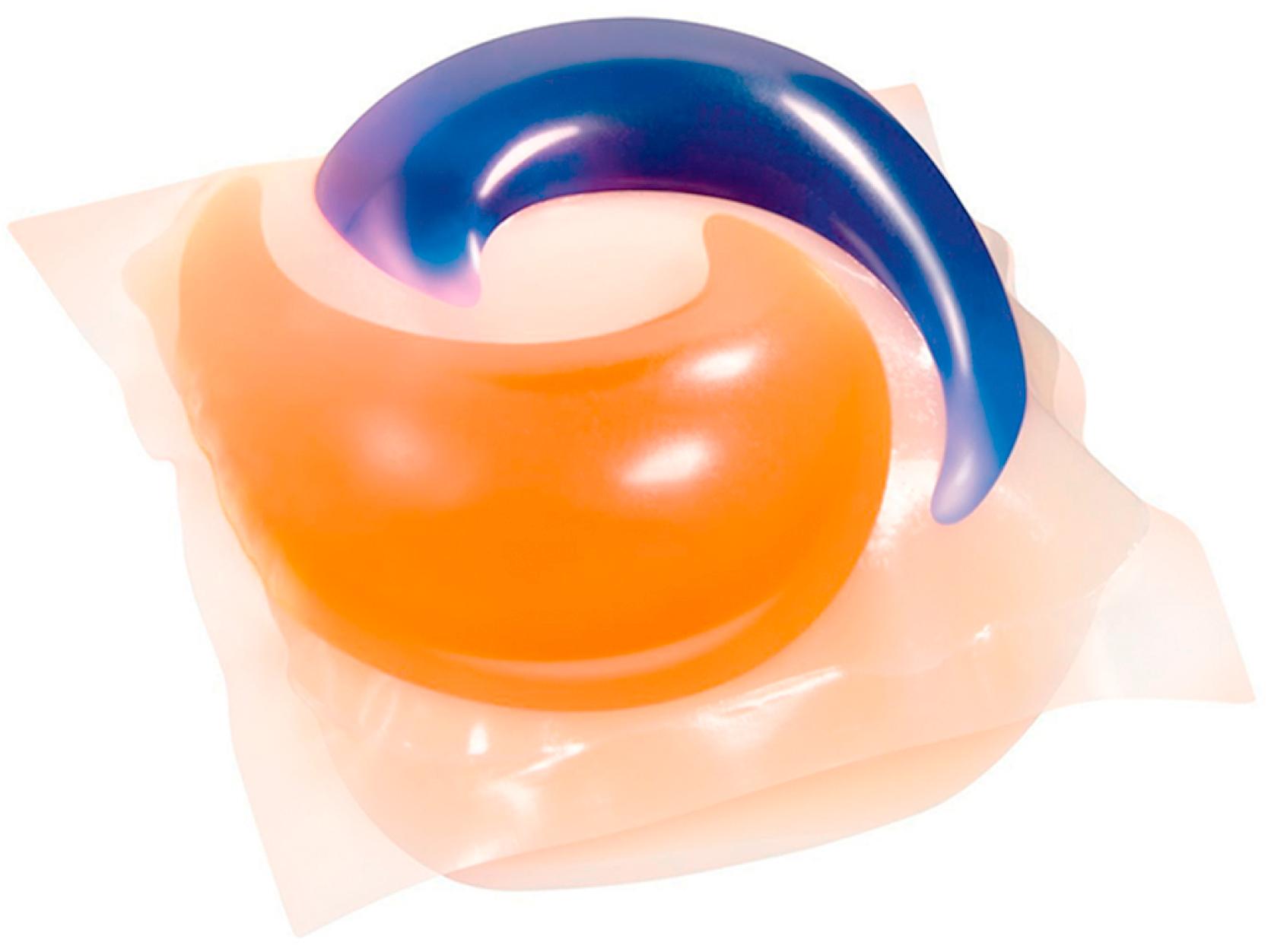 Fig. 34.2, Single-use laundry detergent pod. Note colorful packaging mimicking a toy or candy to a developing child.