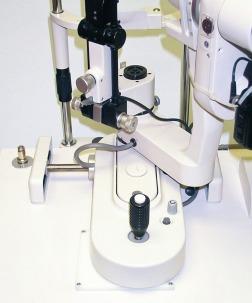 Fig. 1.3, Mechanical system of a slit lamp biomicroscope.