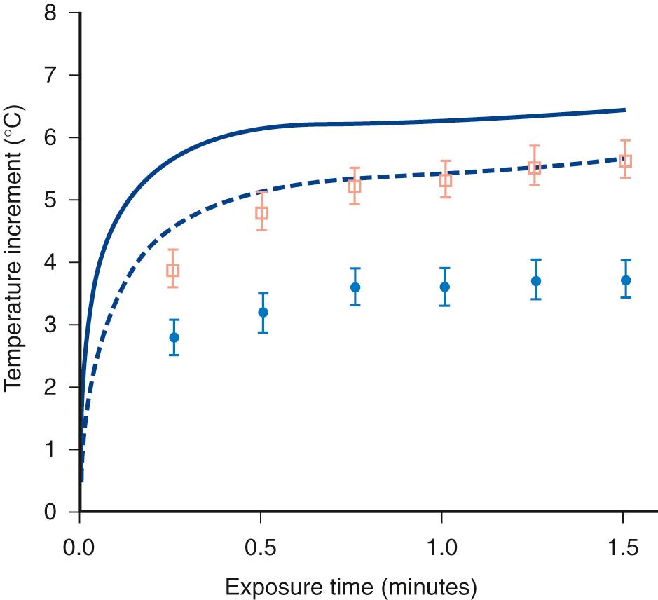 FIG. 2.3, Heating of Mouse Skull in a Focused Sound Field.