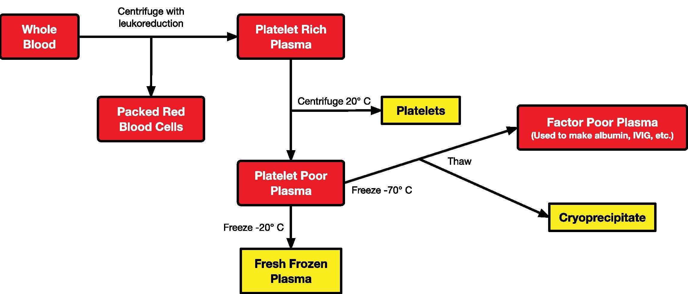 Fig. 25.1, Whole-blood processing by the blood center.