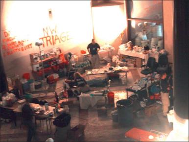 Fig. 5.1, New York, New York, 2001. Triage station set up by Burn Specialty Team 1 from Boston, Massachusetts.