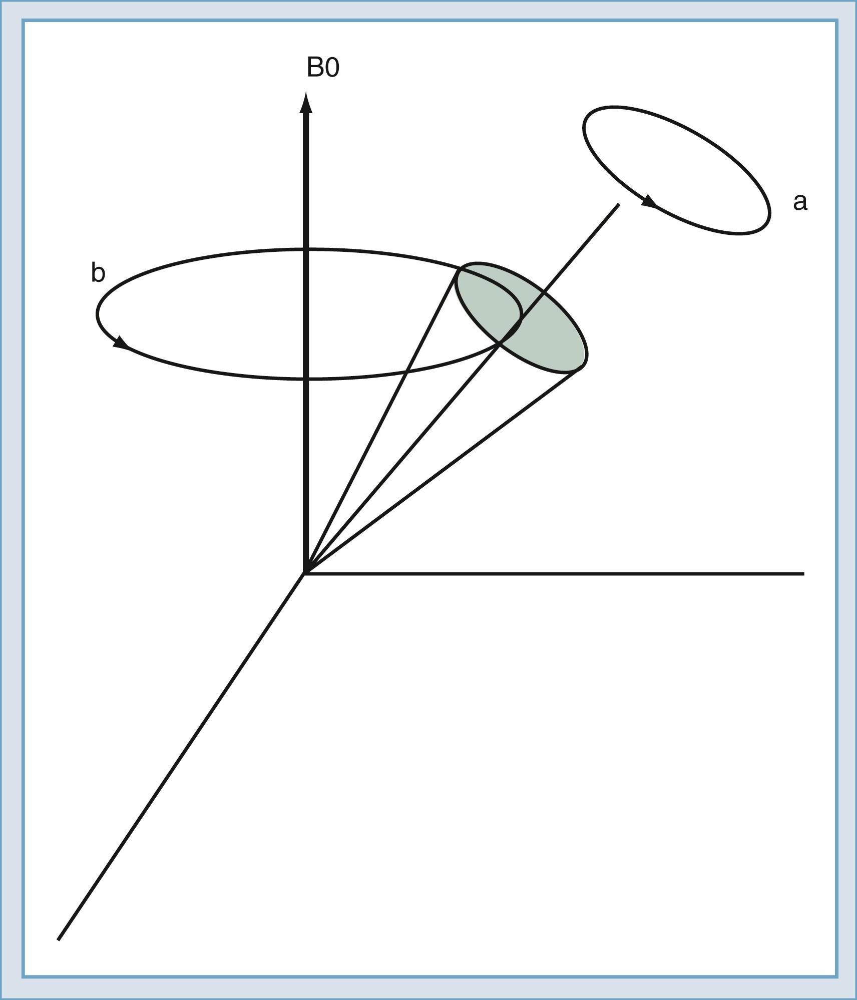 Figure 10.10, “Spinning top” model of nuclear spin.