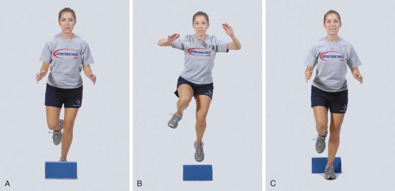 FIG 14-15, Barrier hop forward and backward.