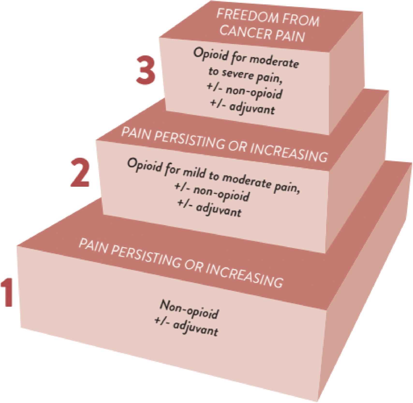 Figure 33.3, World Health Organization analgesic ladder (2018).