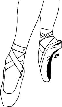 Fig. 24.1, Illustration of the en pointe stance.