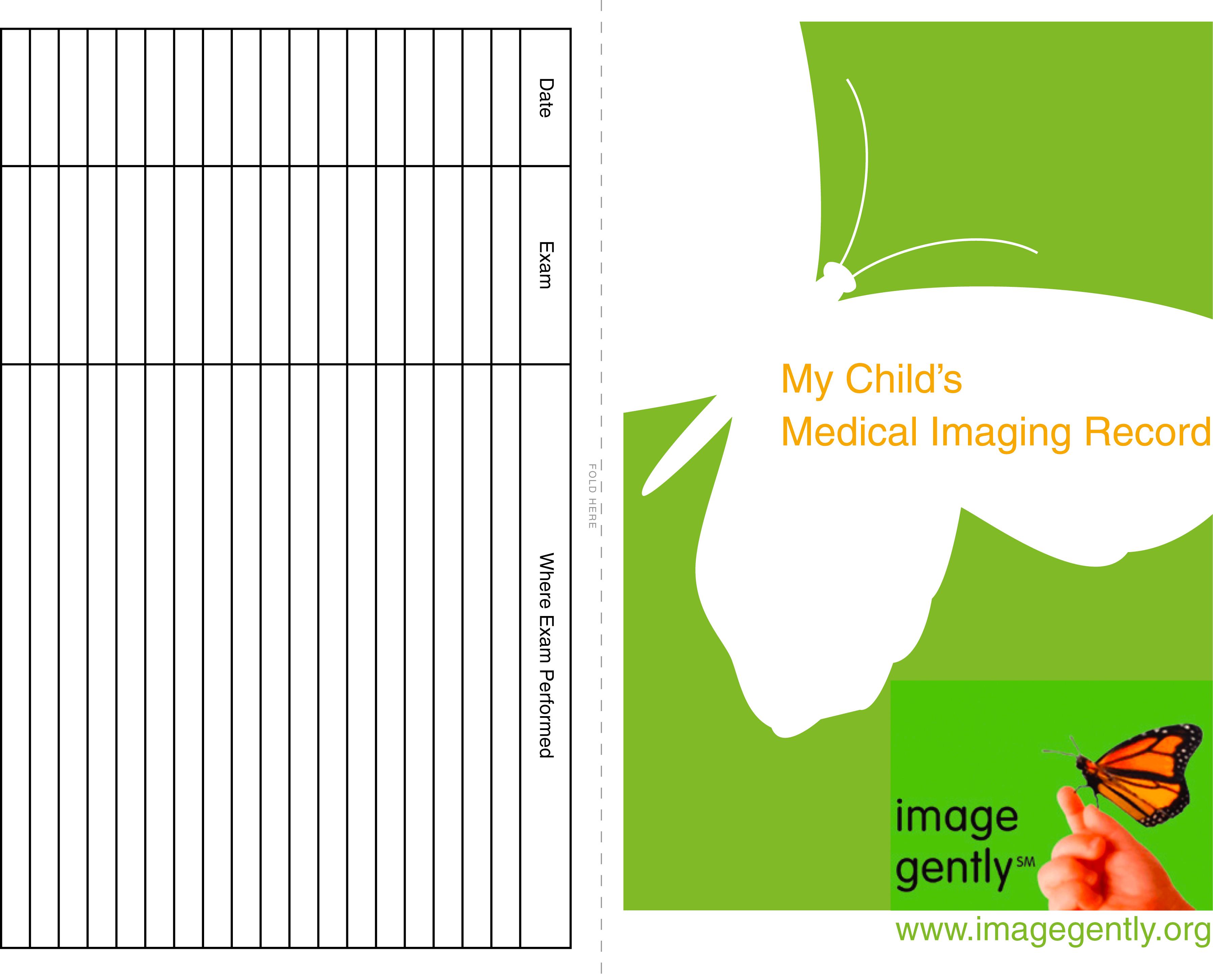 eFig. 25.1, “My Child’s Medical Imaging Record”: For tracking date, type of examination, and where study was performed.