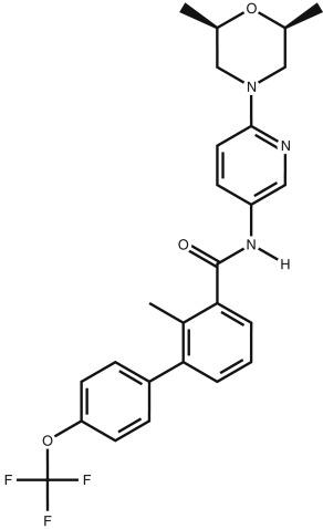 Fig. 38.2, Chemical structure of sonidegib (C 26 H 26 F 3 N 3 O 3 ).