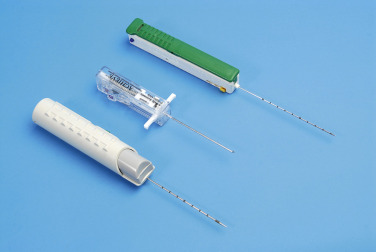 Fig. 81.3, Examples of Fully Automatic Core Biopsy Instruments.
