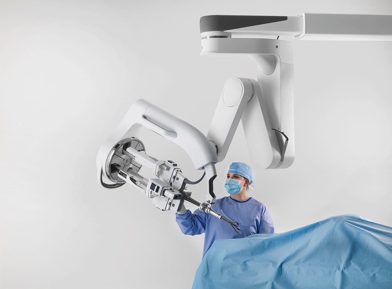 Figure 22.4, The Da Vinci SP surgical robot for single port access.