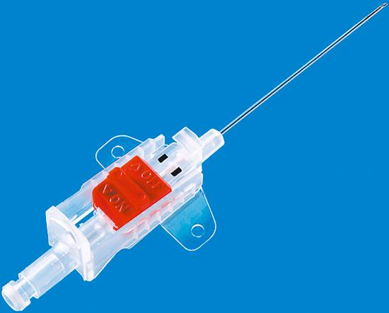 Fig. 11.1, BD Flowswitch arterial cannula. Note the on–off switch valve.