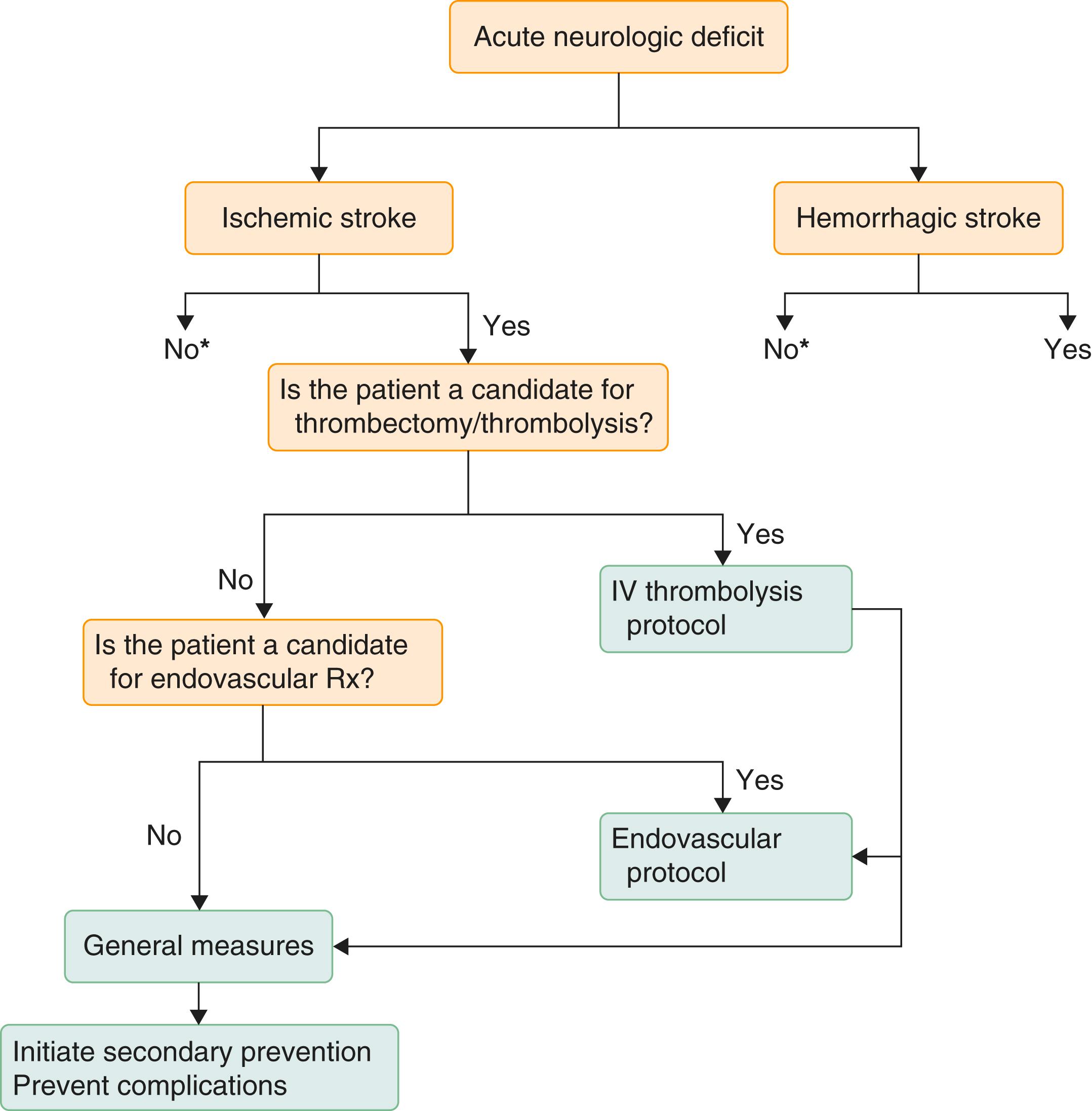 FIGURE 376-1, Approach to ischemic stroke.