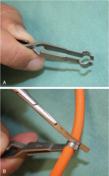 Figure 24.2, (A,B) Victor Meyer neurotomy apparatus.