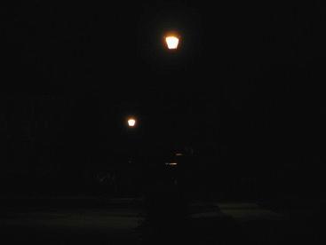 Fig. 75.13, Street lamps on a clear night.