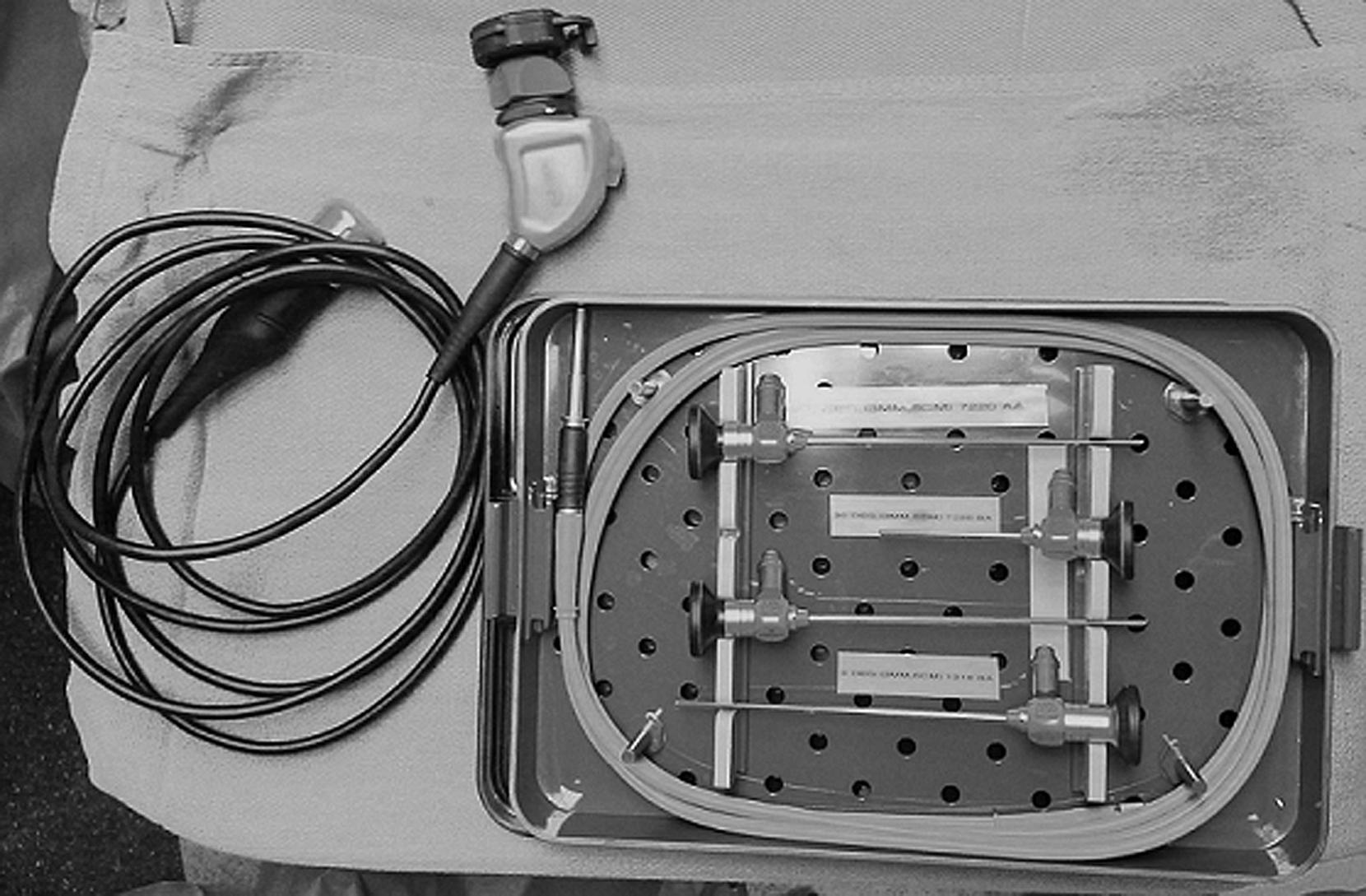Fig. 1.24, Assorted endoscopes for endoscope-assisted surgery.
