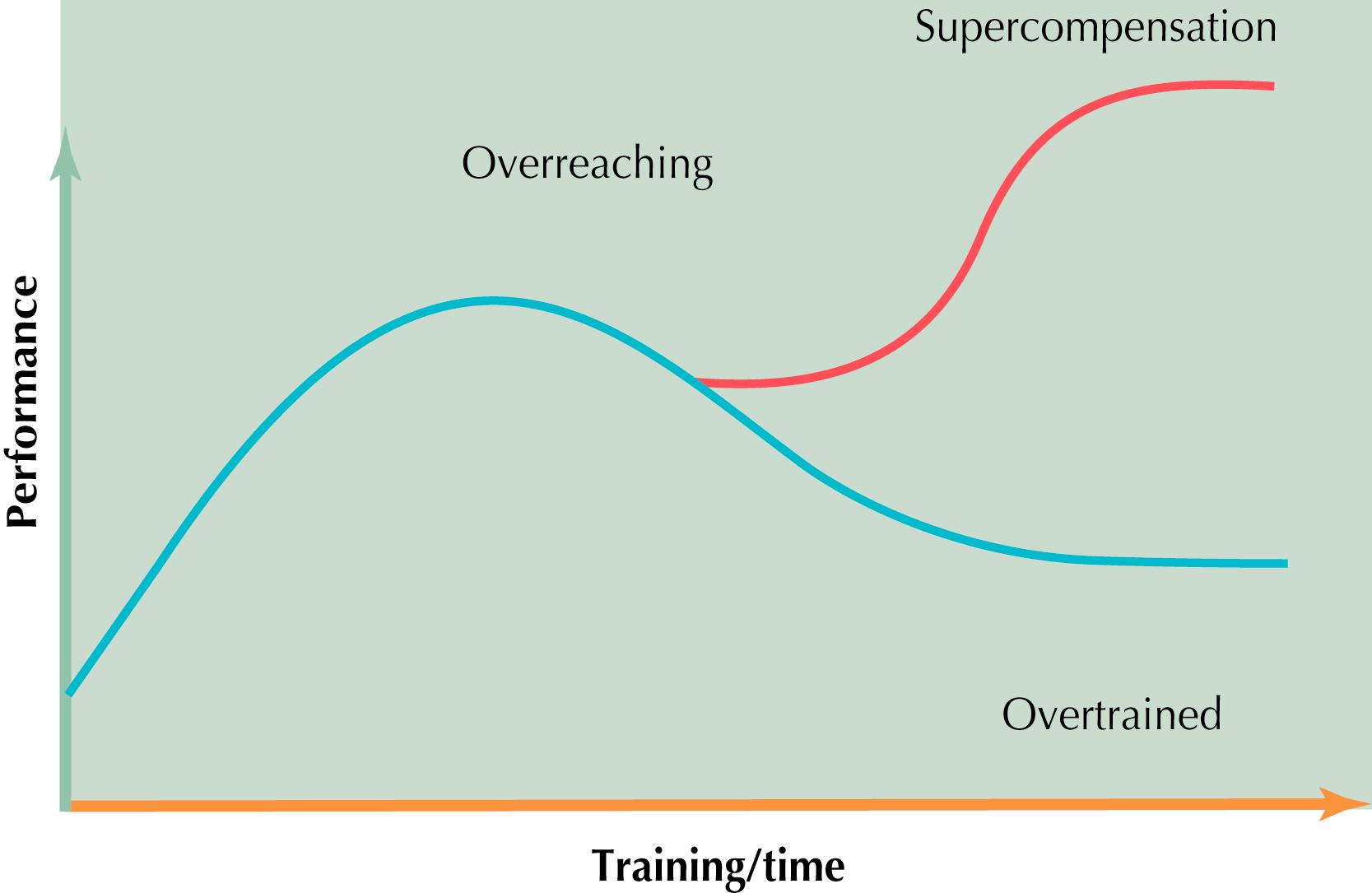 Figure 28.1, Hypothetical overtraining syndrome model.