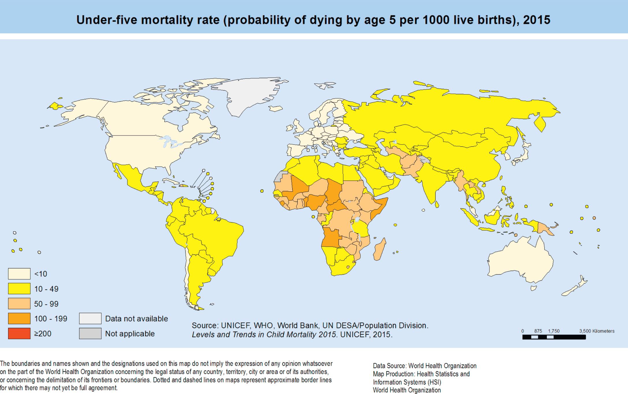 Fig. 1.2, Under-five mortality rate, 2015.