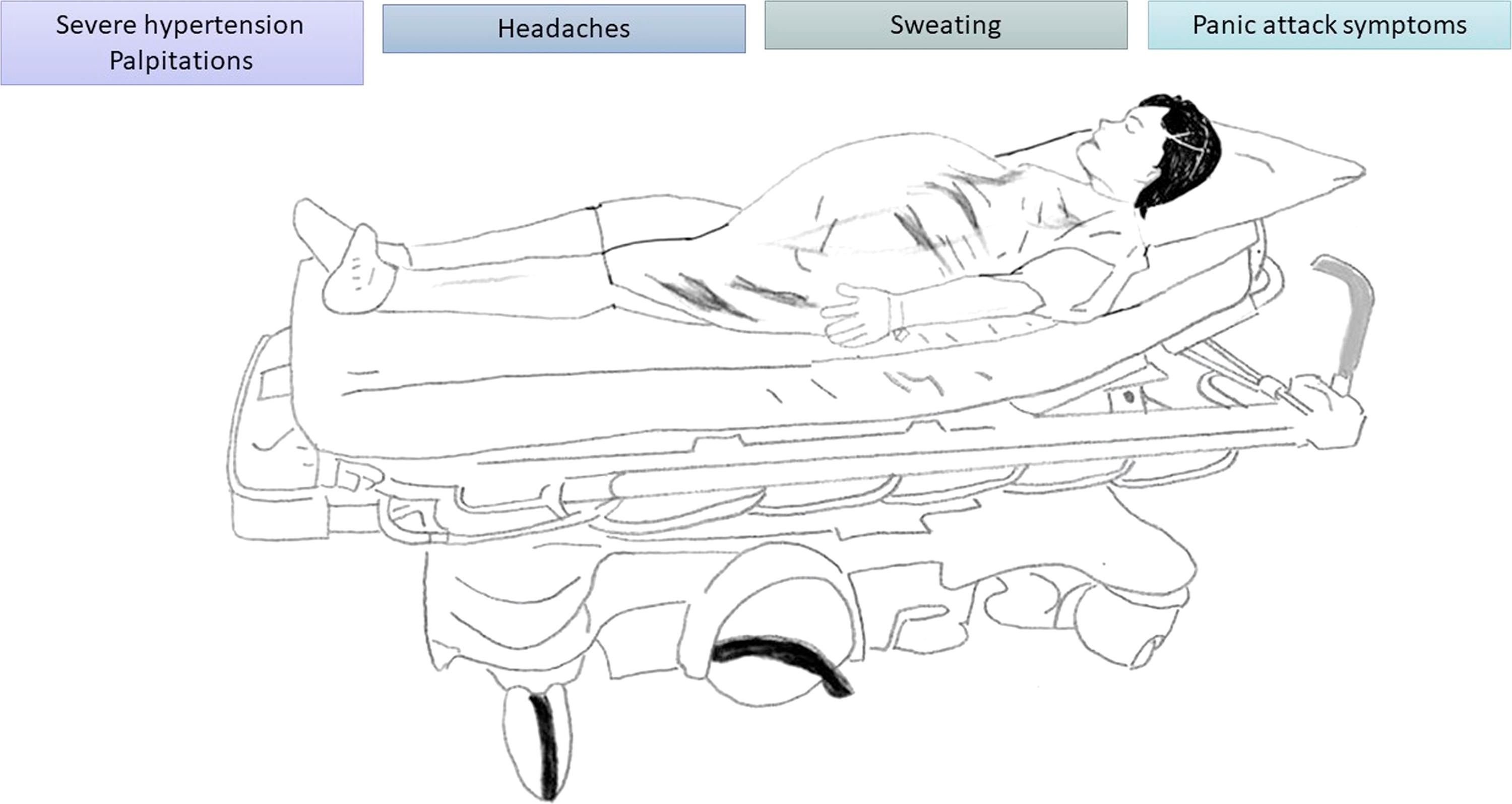 Fig. 24.1, Symptoms of pheochromocytoma.