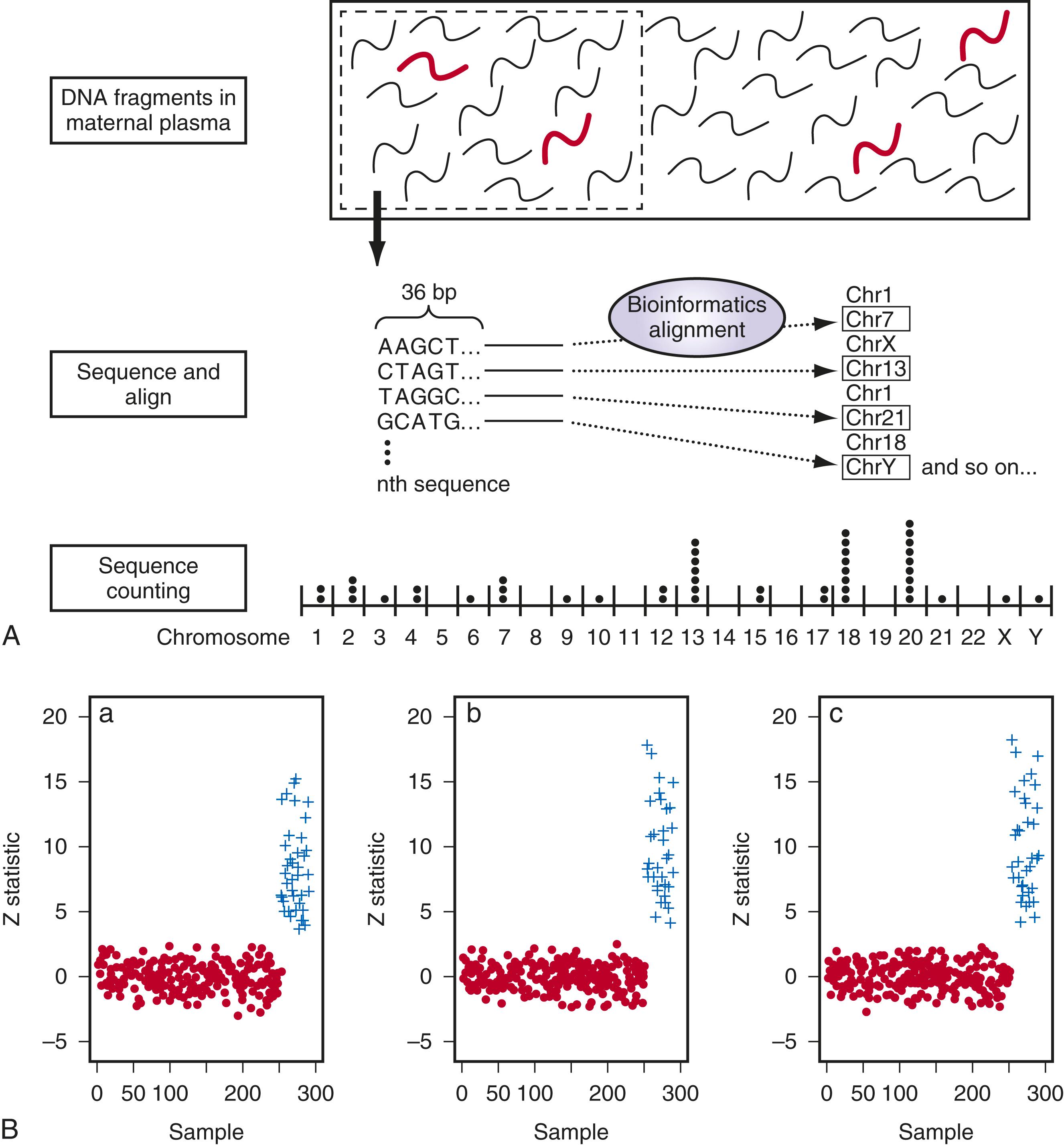 Figure 30.6, Analysis of cell-free fetal DNA in maternal plasma.