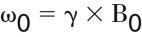 Figure 9-1, Equation for Larmor frequency.