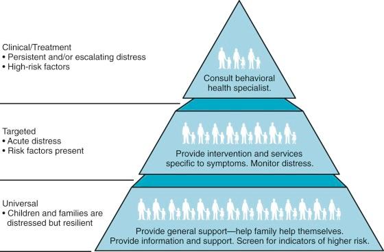 Figure 73-1, Pediatric psychosocial preventative health model.