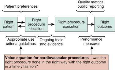 Fig. 69.1, Conceptual model and quality framework for high-quality interventional procedures.