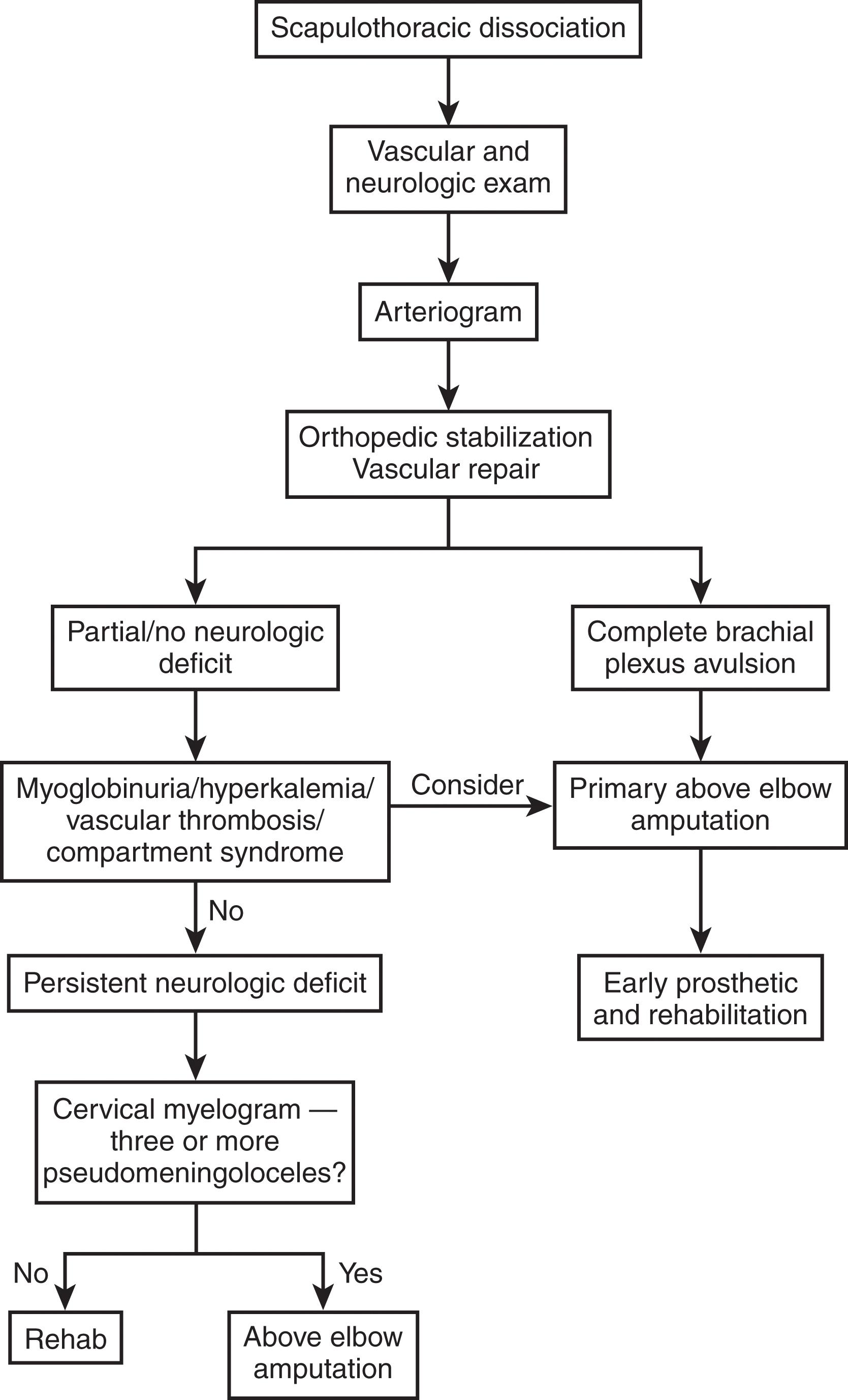 FIGURE 5, Scapulothoracic dissociation management algorithm.