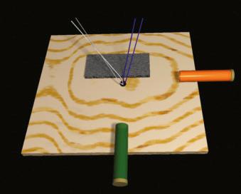 FIGURE 1.38, Insert an anchor with two sutures—four suture strands.