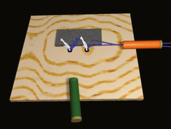 FIGURE 1.64, Repeat the steps for the anterior anchor white suture.