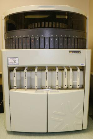 Fig. 2.8, Autostainer used for automated immunohistochemical testing.