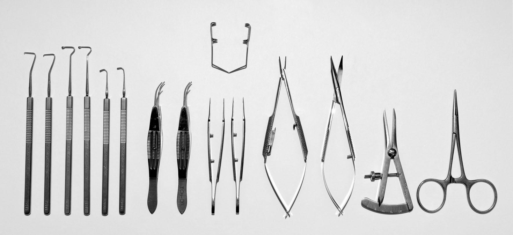 Fig. 88.9, A-list instruments that should be available for every case on the instrument stand. This list will vary according to the personal preferences of the surgeon.