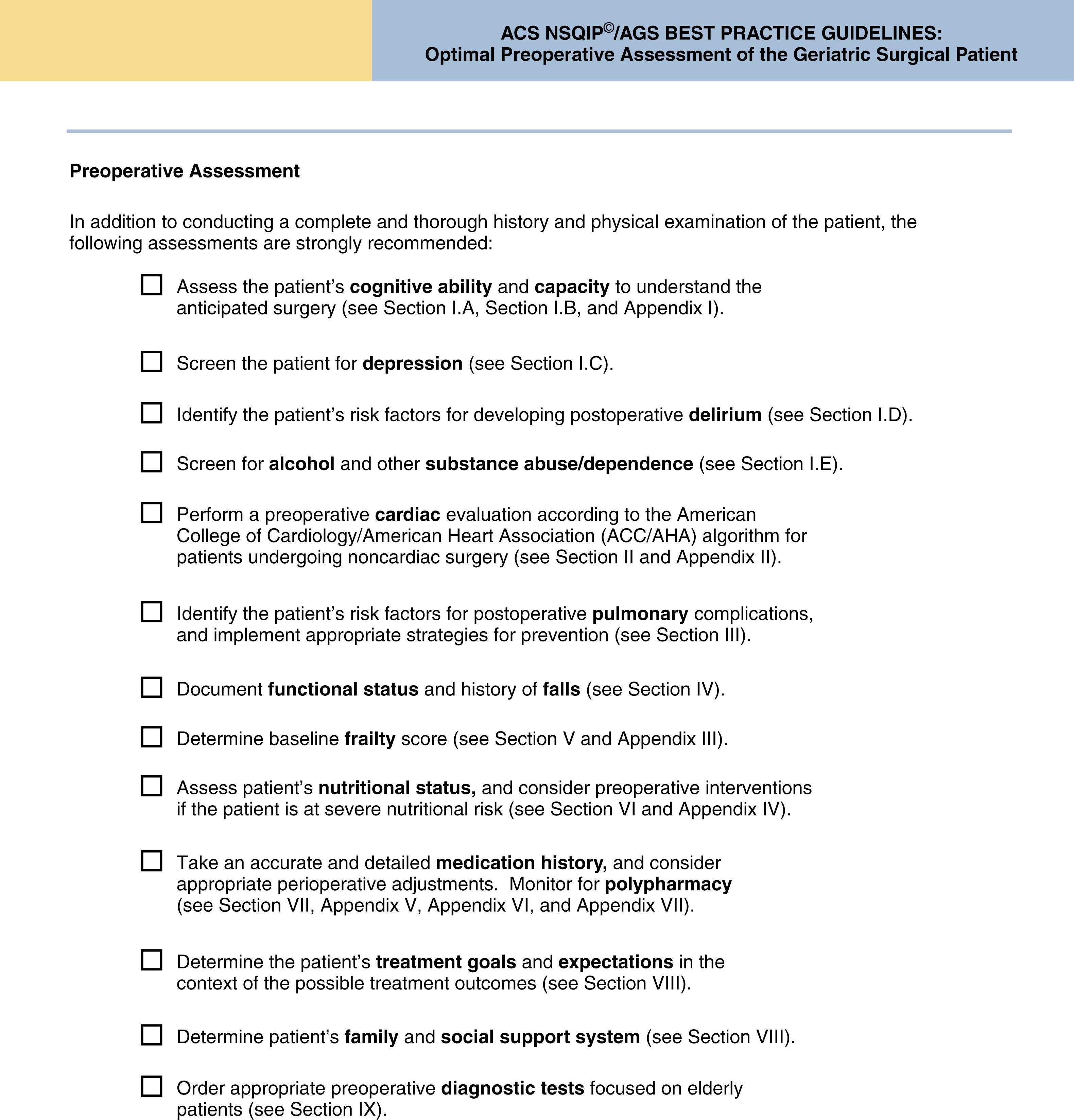 Fig. 13.7, Best Practice Guidelines checklist.