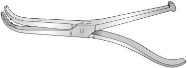 Fig. 74.10, Bec de corbin—crow's beak—devised by Paré for pulling out vessel ends during amputation to facilitate their ligature.