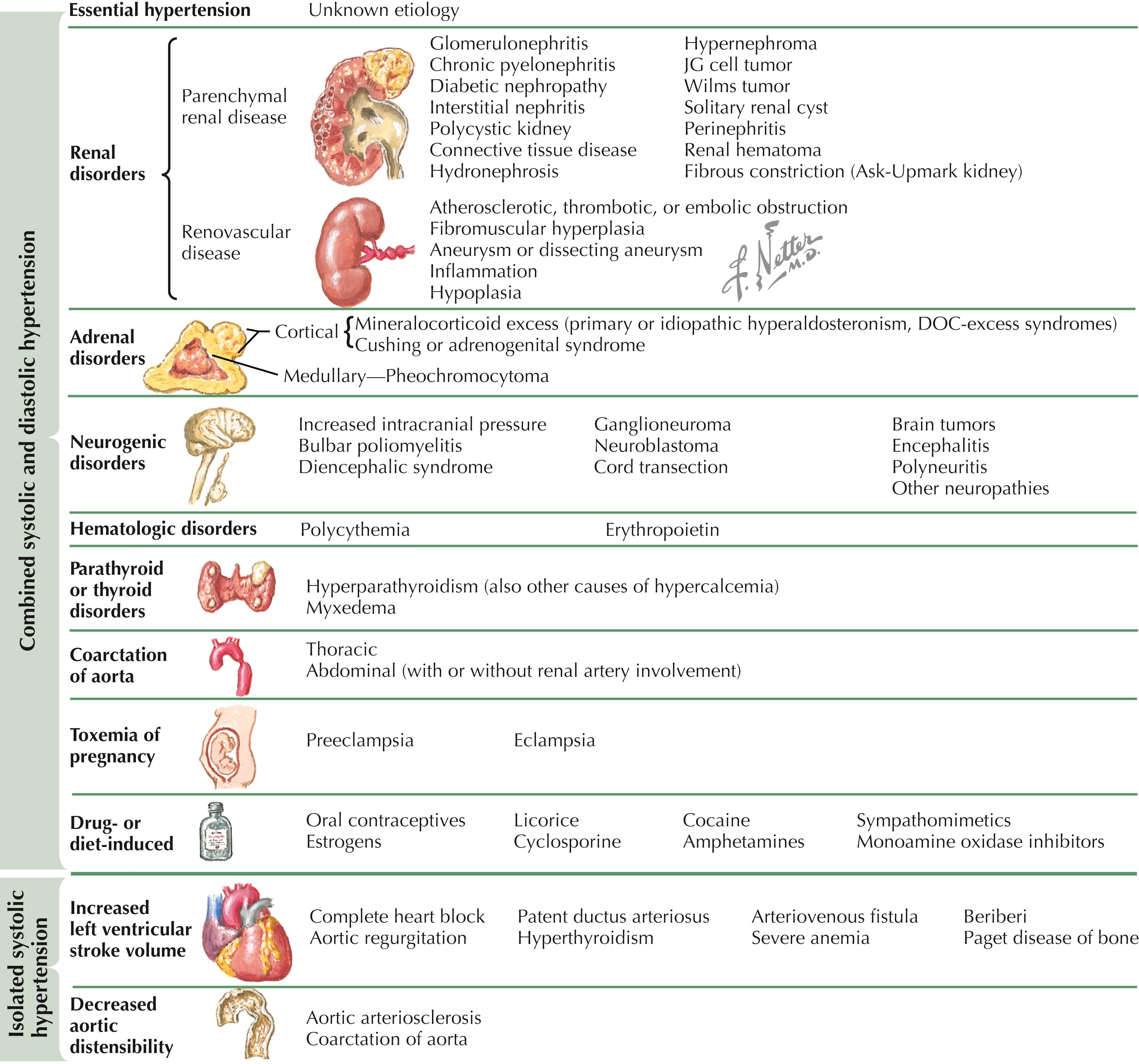 Figure 36.2, Causes of hypertension.