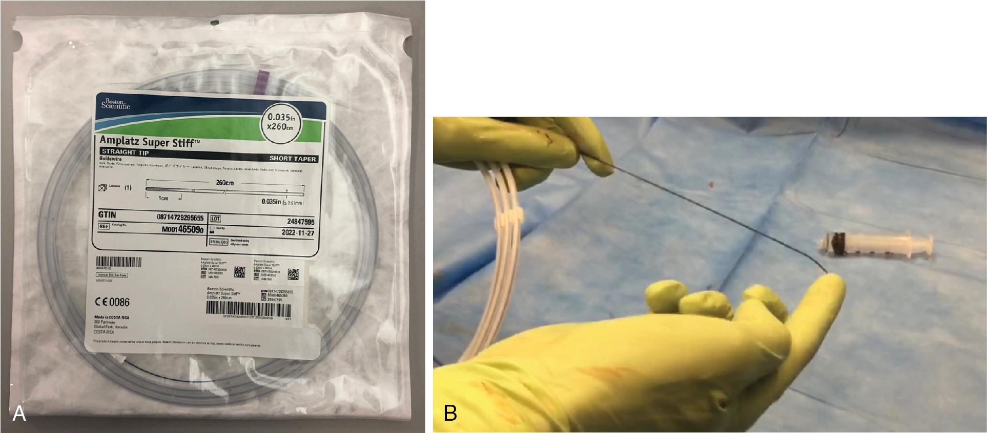 Fig. 10.7, Amplatz Super Stiff Wire.