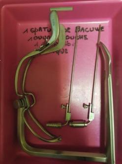 Figure 7.6, Retractor with its suction cannulae.