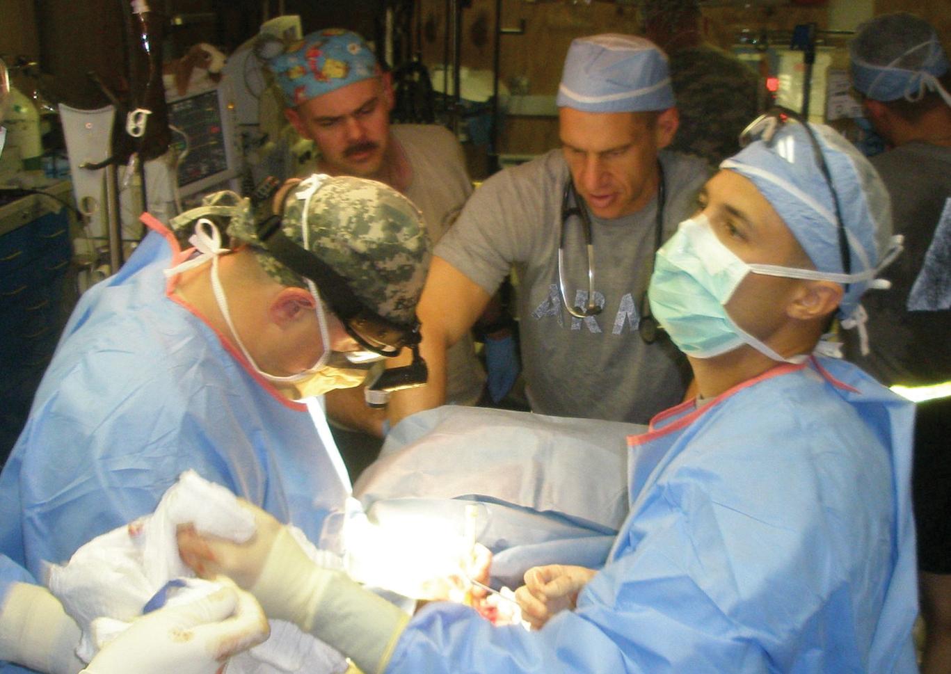 FIGURE 6, “Role 2” surgical site at Forward Operating Base Fenty circa 2008. The U.S. Army’s 772nd Forward Surgical Team provided damage control surgery in support of Operation Enduring Freedom from July 2008 through September 2009.