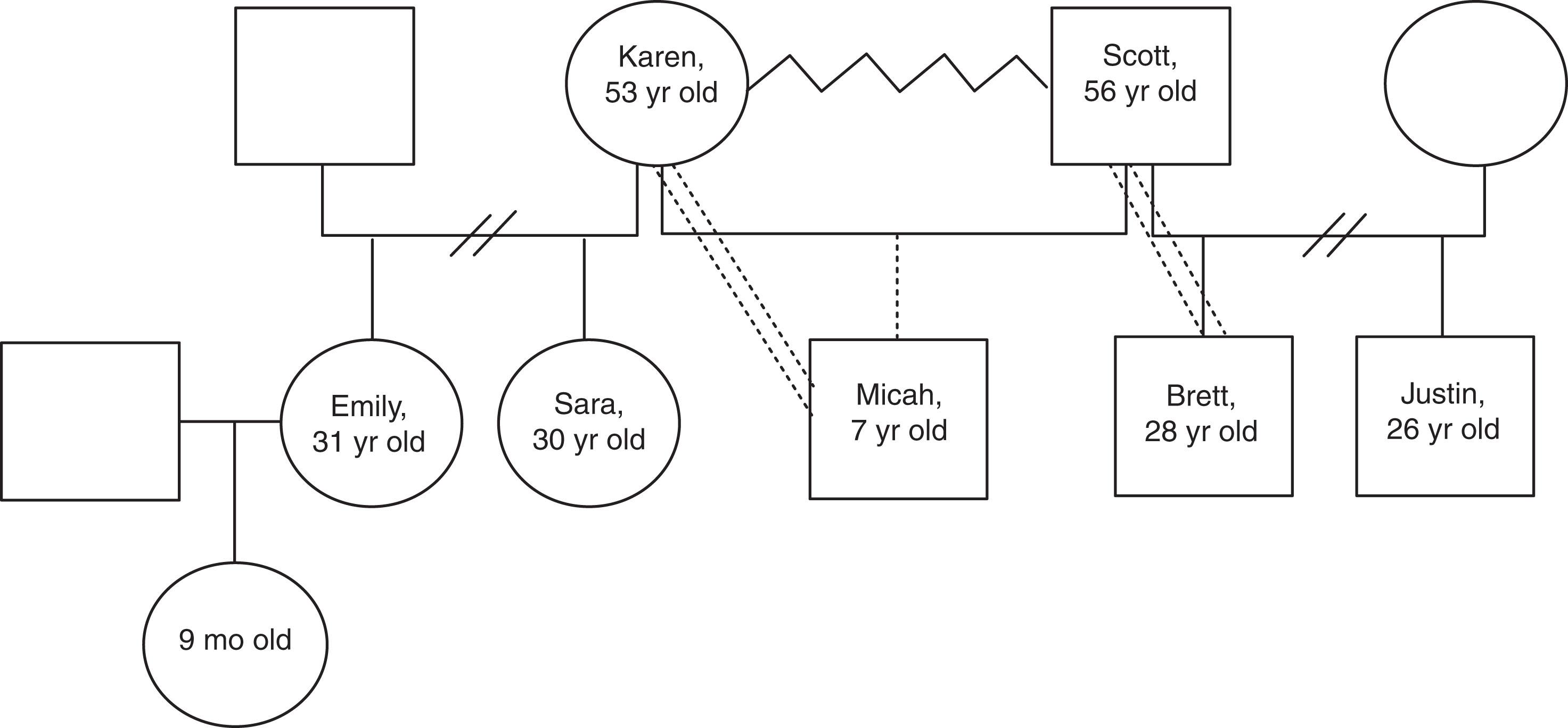 Fig. 12.2, The Martin family genogram.