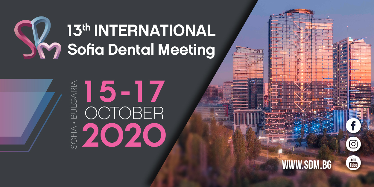 The banner to welcome you to Sofia Dental Meeting 2020