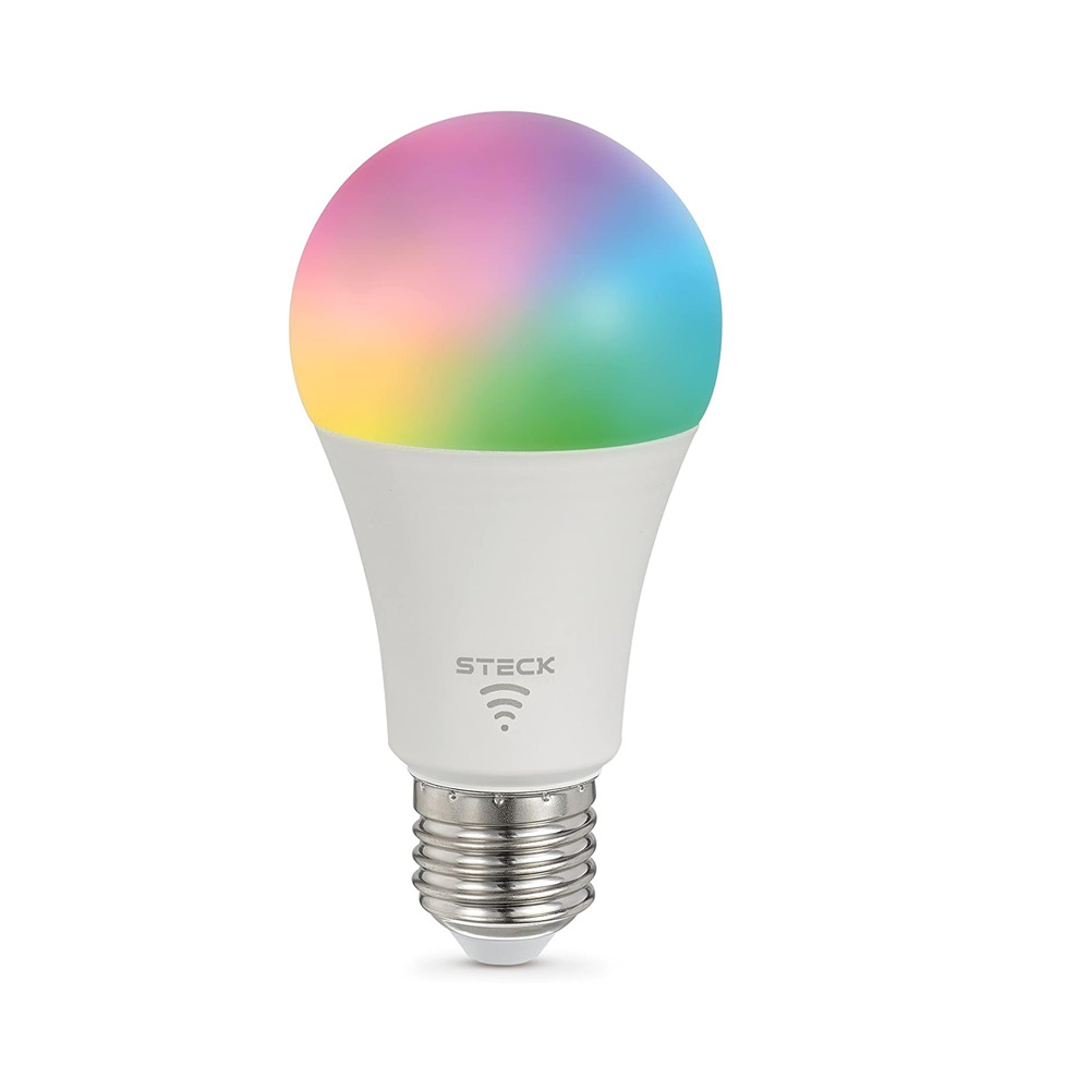Lâmpada RGB+ 12W WI-FI Ble Steck Ambiente Conectado