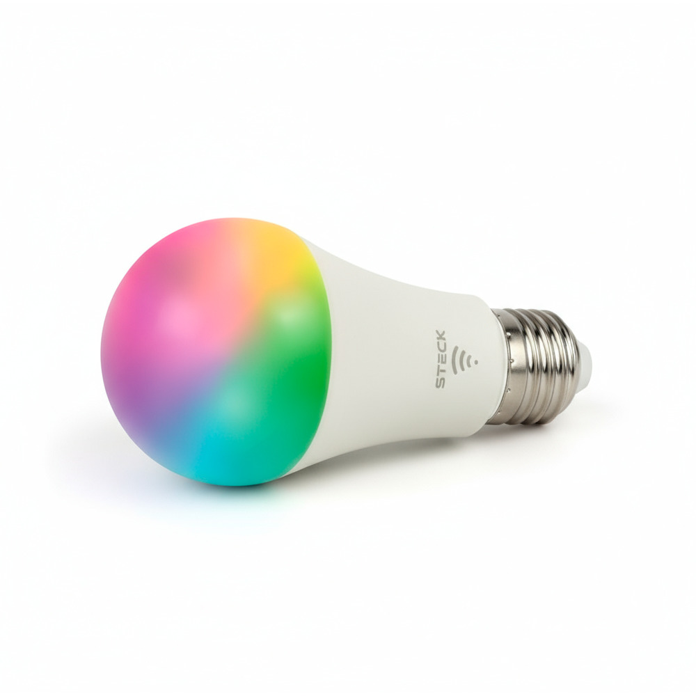 Lâmpada RGB+ 12W WI-FI Ble Steck Ambiente Conectado
