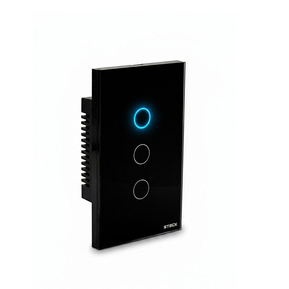 Interruptor Steck Ambiente Conectado 4X2" 3 Módulos Touch Preto WI-FI