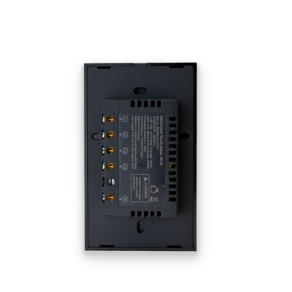 Interruptor Steck Ambiente Conectado 4X2" 1 Módulo Touch Preto WI-FI