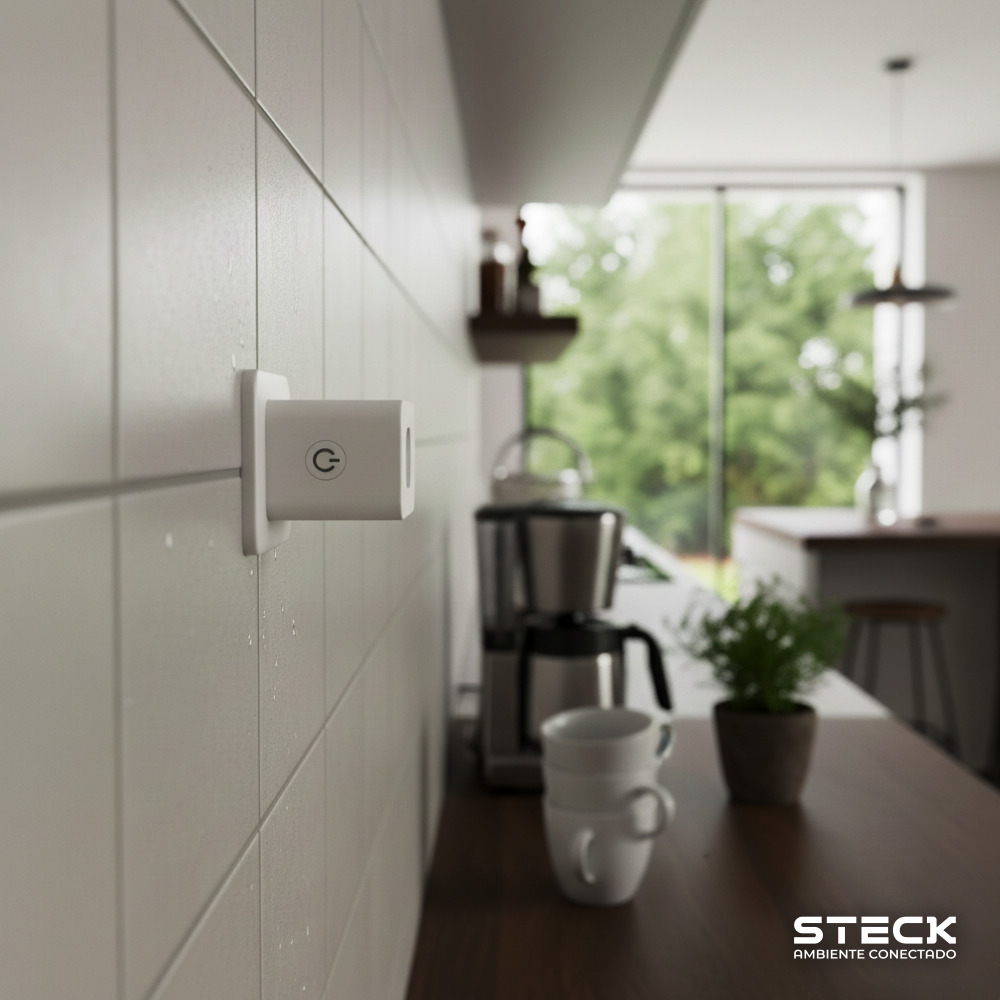 Plugue Inteligente 2P+T 20A WI-FI Steck Ambiente Conectado