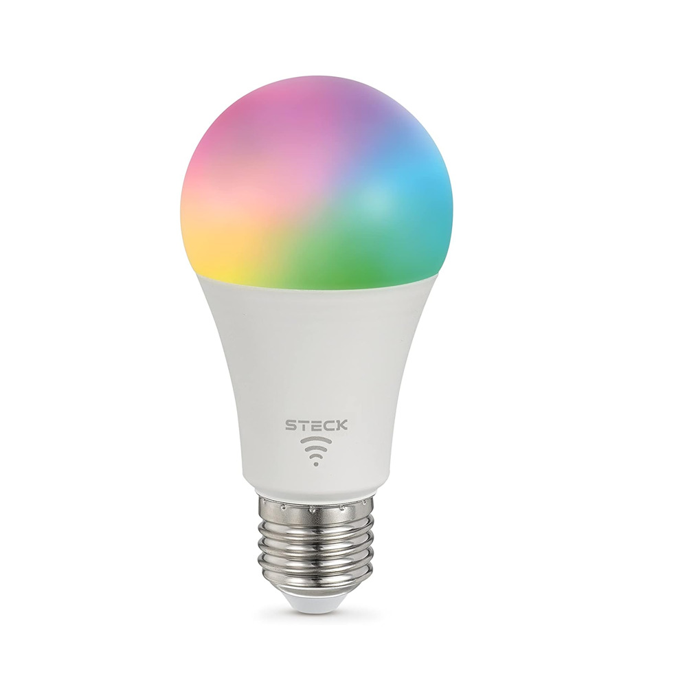 Lâmpada RGB+ 12W WI-FI Ble Steck Ambiente Conectado