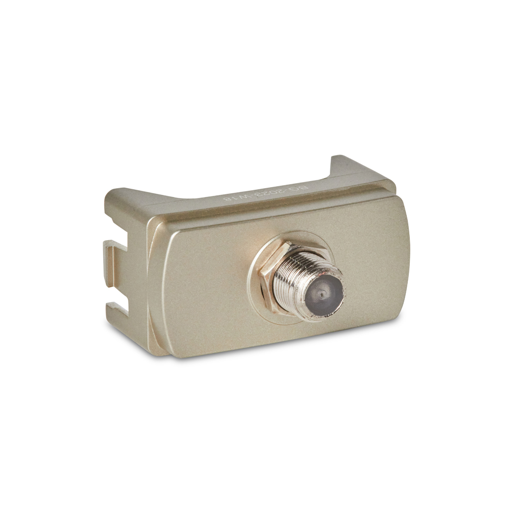 Módulo Tomada para Antena de Tv (p/ Cabo Coaxial Tipo F) 1M Dourado