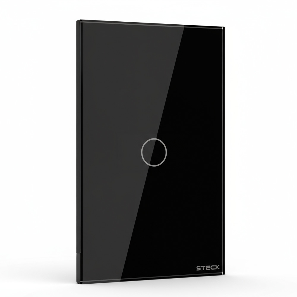 Interruptor Steck Ambiente Conectado 4X2" 1 Módulo Touch Preto WI-FI