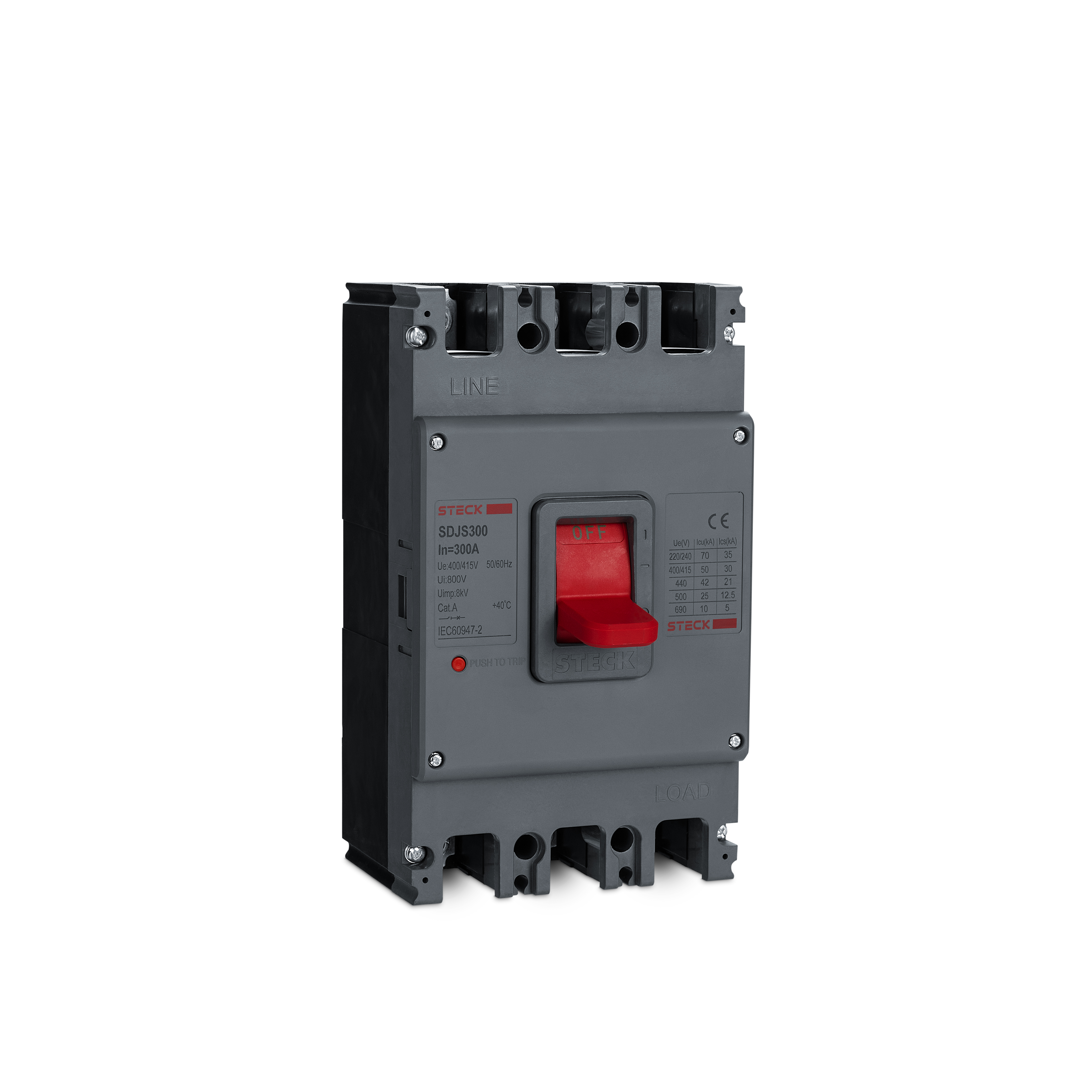 Disjuntor Caixa Moldada Asgard Tripolar 300A Série S400 690V