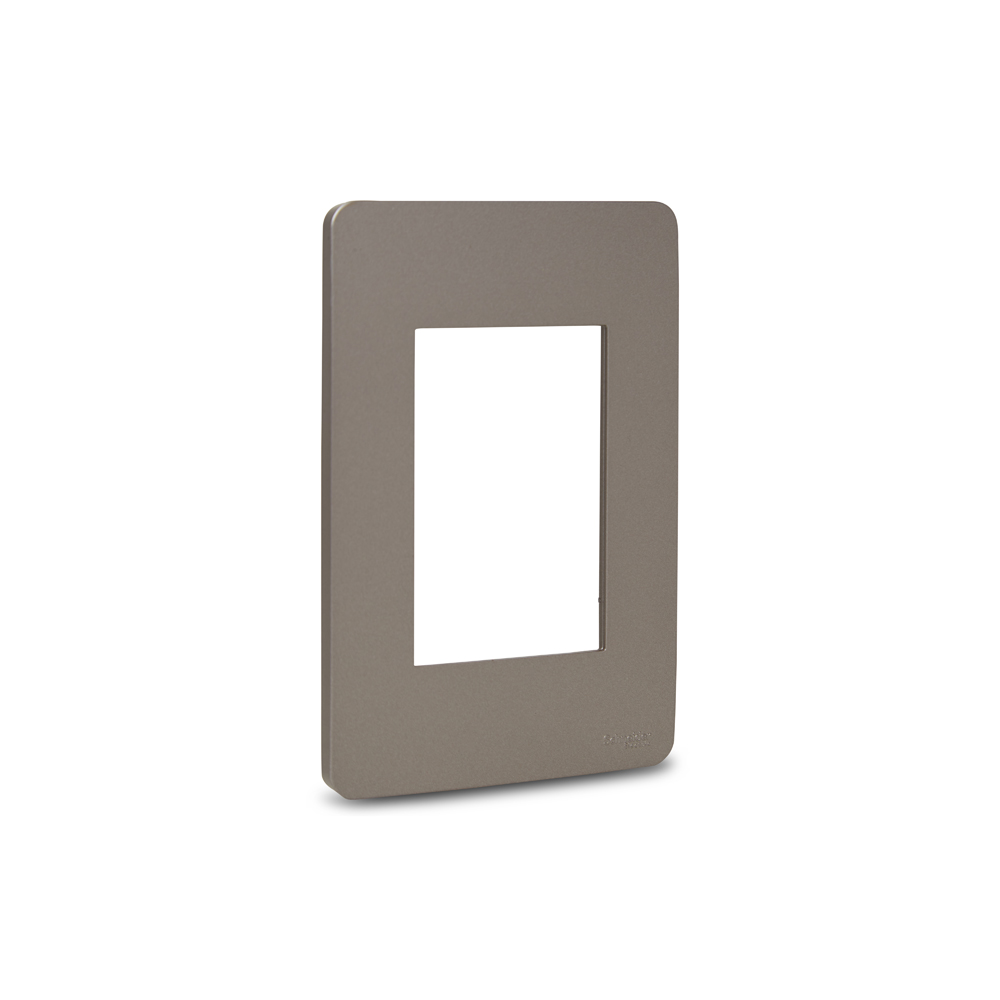 Placa 4X2 3 Postos Axis Grey