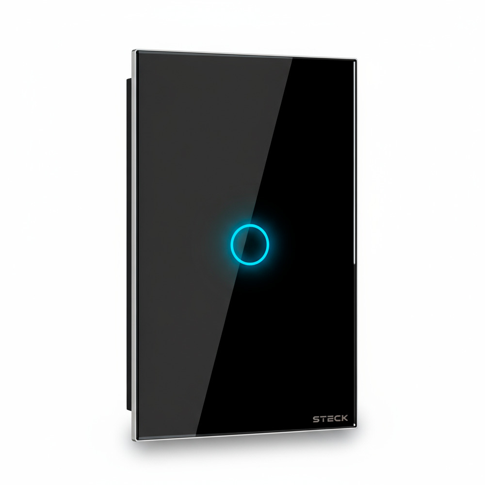 Interruptor Steck Ambiente Conectado 4X2" 1 Módulo Touch Preto WI-FI